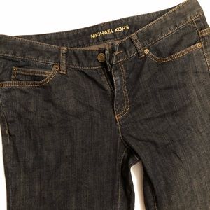 🎄NWOT Michael Kors Dark Boot Cut Jeans Sz 8/33🎄